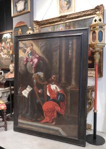 Gemälde: David mit Engel, Venetien, 17. Jh.